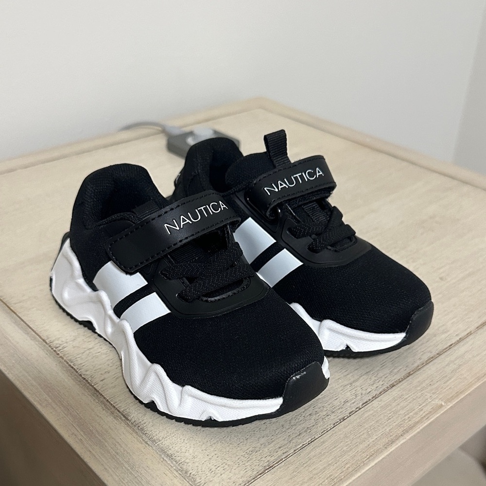 Nautica Kids Black and White Athletic Sneakers